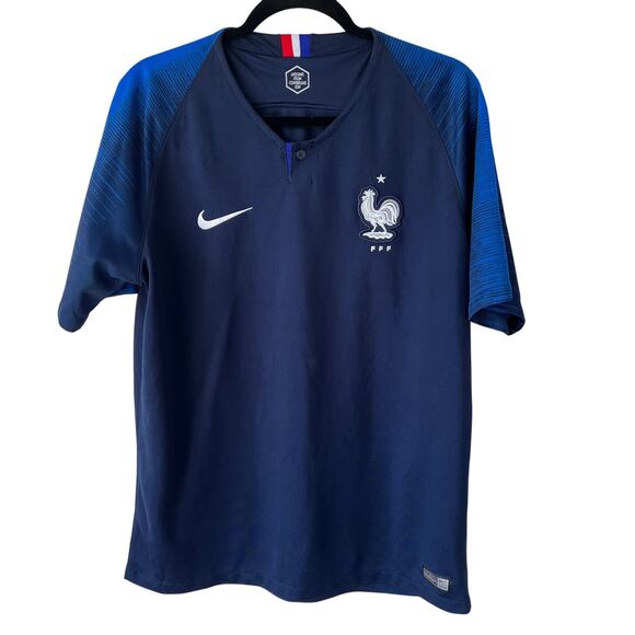 Nike France National Team Home Soccer Football Jersey 2018 World Cup Size Large - Picture 1 of 7